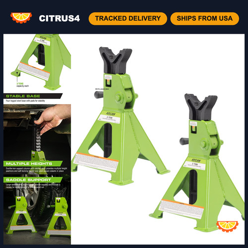 Ton ratcheting jack stands - 3-ton,